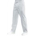 044000 - Pantalone Unisex con elastico Bianco - Isacco 100% Cotone - Abbigliamento da lavoro