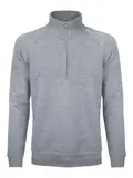 BS330-GY - BS FELPA MEZZA ZIP GREY HEATHER - Abbigliamento da lavoro