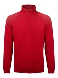 BS330-RD - BS FELPA MEZZA ZIP ROSSO - Abbigliamento da lavoro