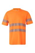 305508-19 - T-SHIRT ALTA VISIBILITA' ARANCIO FLUO BANDA SEGMENTATA - Abbigliamento da lavoro