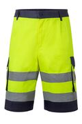 303004-0120 - BERMUDA BICOLORE ALTA VISIBILITA MULTITASCHE - Abbigliamento da lavoro
