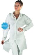 70170V - Camice monouso laboratorio e visitatori Bianco L - DPI