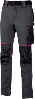 PE145GF - Pantaloni da lavoro U POWER ATOM LADY GREY FUCSIA - Abbigliamento da lavoro