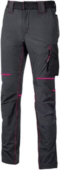 FU189GF - Pantaloni da lavoro Donna U POWER World GREY FUCSIA - Abbigliamento da lavoro