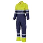 151-01/20 - TUTA DA LAVORO ALTA VISIBILITA' BICOLORE BLU NAVY/GIALLO FLUO - Abbigliamento da lavoro