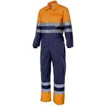 151-01/19 - TUTA DA LAVORO ALTA VISIBILITA' BICOLORE BLU NAVY/ARANCIONE FLUO - Abbigliamento da lavoro