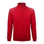 BS330-RD - BS FELPA MEZZA ZIP ROSSO - Abbigliamento da lavoro