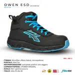 RE10134 - SCARPE ANTINFORTUNISTICHE ALTE UPOWER OWEN ESD S3S CI HI HRO FO SR - Antinfortunistica