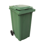 V26782-V - Bidone Carrellato 120lt per raccolta rifiuti col. Verde Ecoplast - Sacchi e contenitori