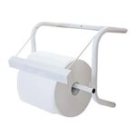 V31196 - Portarotolo da muro col. Bianco in metallo per bobine carta o rotoloni carta industriale - Carta monouso e dispenser