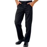 044601 - Pantalone Cuoco Unisex con elastico colore Nero - Isacco - Abbigliamento da lavoro