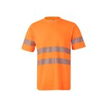 305508-19 - T-SHIRT ALTA VISIBILITA' ARANCIO FLUO BANDA SEGMENTATA - Abbigliamento da lavoro