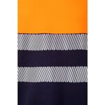 305509-61+19 - T-SHIRT ALTA VISIBILITA' BICOLORE BLU NAVY/ARANCIO FLUO MC RS BANDA SEGMENTATA - Abbigliamento da lavoro