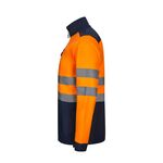 306006-61+19 - GIACCA GIUBBOTTO SOFT SHELL BICOLORE ALTA VISIBILITA' DA LAVORO BLU NAVY/ARANCIO FLUO - Abbigliamento da lavoro