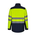 306006-61+20 - GIACCA GIUBBOTTO SOFT SHELL BICOLORE ALTA VISIBILITA' DA LAVORO BLU NAVY/GIALLO FLUO - Abbigliamento da lavoro