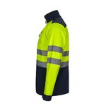 306006-61+20 - GIACCA GIUBBOTTO SOFT SHELL BICOLORE ALTA VISIBILITA' DA LAVORO BLU NAVY/GIALLO FLUO - Abbigliamento da lavoro