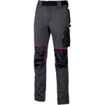 PE145GF - Pantaloni da lavoro U POWER ATOM LADY GREY FUCSIA - Abbigliamento da lavoro