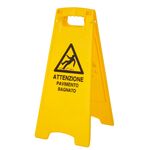 CART00011 - SEGNALE BIFACCIALE ATTENZIONE PAVIMENTO BAGNATO - Attrezzature