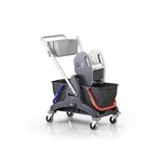 CARR00434 - CARRELLO PULIZIA PROFESSIONALE BIS BLACK IS GREEN IPC TOOLS 2 X 25 LT. CON STRIZZATORE - Attrezzature