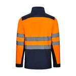 306006-61+19 - GIACCA GIUBBOTTO SOFT SHELL BICOLORE ALTA VISIBILITA' DA LAVORO BLU NAVY/ARANCIO FLUO - Abbigliamento da lavoro