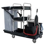 CARR00408 - CARRELLO PULIZIA PROFESSIONALE STARACE 102 BIG IPC TOOLS 2 X 15 LT. CON STRIZZATORE - Attrezzature