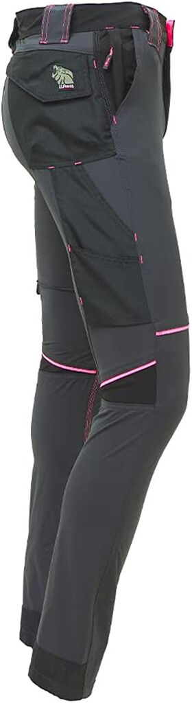 FU189GF - Pantaloni da lavoro Donna U POWER World GREY FUCSIA - Abbigliamento da lavoro