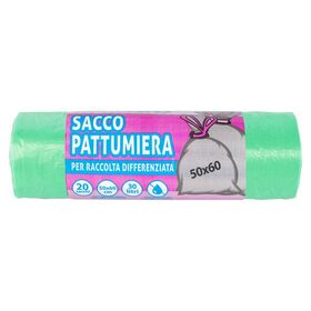 122 - Sacco raccolta differenziata HD antigoccia mis.50x60 Rt 20pz col.Verde - Sacchi e contenitori