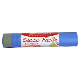 97 - Sacchi raccolta differenziata mis.55x65 HD con maniglie col.Azzurro RT 15pz - Sacchi e contenitori