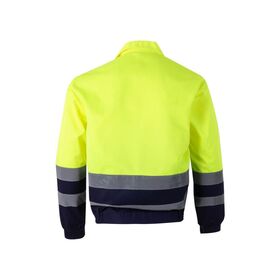153-01/20 - Giacca Giubbotto da lavoro bicolore ad alta visibilità 153 Velilla blu marino/giallo fluo - Abbigliamento da lavoro