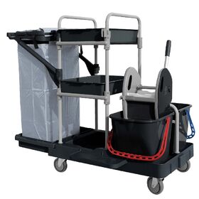 CARR00408 - CARRELLO PULIZIA PROFESSIONALE STARACE 102 BIG IPC TOOLS 2 X 15 LT. CON STRIZZATORE - Attrezzature