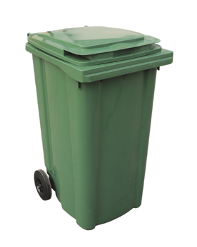V26782-V - Bidone Carrellato 120lt per raccolta rifiuti col. Verde Ecoplast - Sacchi e contenitori