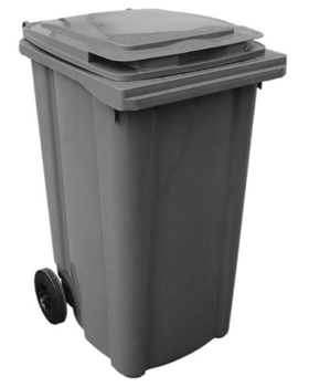 V26782-GR - Bidone Carrellato 120lt per raccolta rifiuti col. Grigio Ecoplast - Sacchi e contenitori