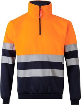 305701MZ-61/19 - Felpa bicolore alta visibilità con cerniera Velilla 305701 AV - Abbigliamento da lavoro