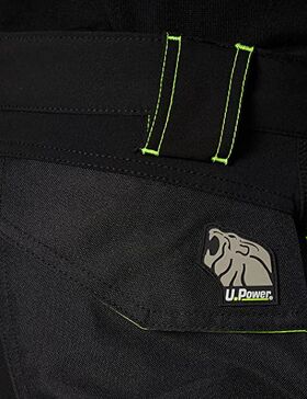 PE145BC - Pantaloni da lavoro U POWER ATOM BLACK CARBON - Abbigliamento da lavoro