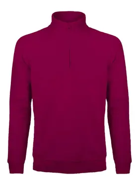BS330-BU - BS FELPA MEZZA ZIP BURGUNDY - Abbigliamento da lavoro
