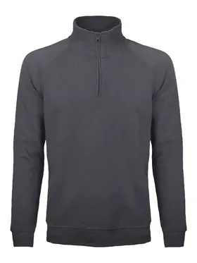 BS330-DG - BS FELPA MEZZA ZIP GRIGIO SCURO - Abbigliamento da lavoro