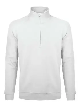 BS330-WH - BS FELPA MEZZA ZIP BIANCO - Abbigliamento da lavoro