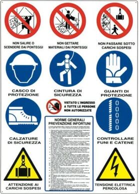 474333 - CARTELLO "12 SIMBOLI" COLORATO IN POLIONDA - Segnaletica