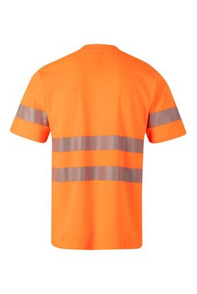 305508-19 - T-SHIRT ALTA VISIBILITA' ARANCIO FLUO BANDA SEGMENTATA - Abbigliamento da lavoro
