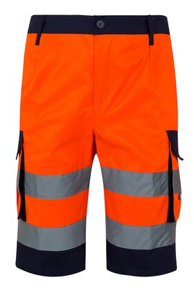303004-0119 - BERMUDA BICOLORE ALTA VISIBILITA MULTITASCHE - Abbigliamento da lavoro