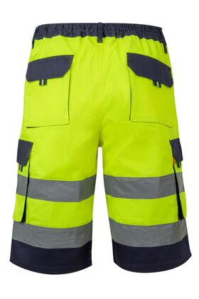 303004-0120 - BERMUDA BICOLORE ALTA VISIBILITA MULTITASCHE - Abbigliamento da lavoro