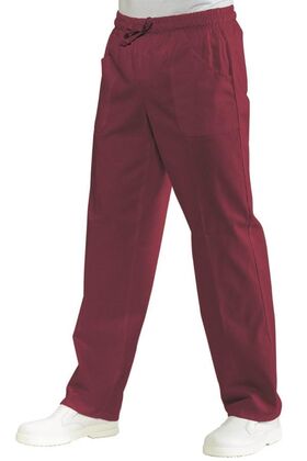 044603 - Pantalone Unisex con elastico Bordeaux - Isacco - Abbigliamento da lavoro
