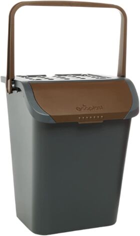 EC35M - Pattumiera 35 lt per raccolta differenziata Ecologica Ecoplastic col. Marrone - Sacchi e contenitori