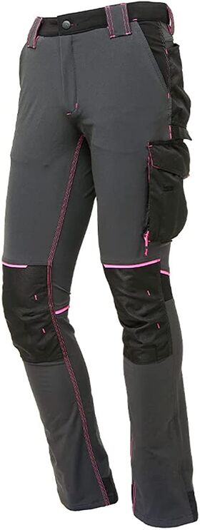 PE145GF - Pantaloni da lavoro U POWER ATOM LADY GREY FUCSIA - Abbigliamento da lavoro