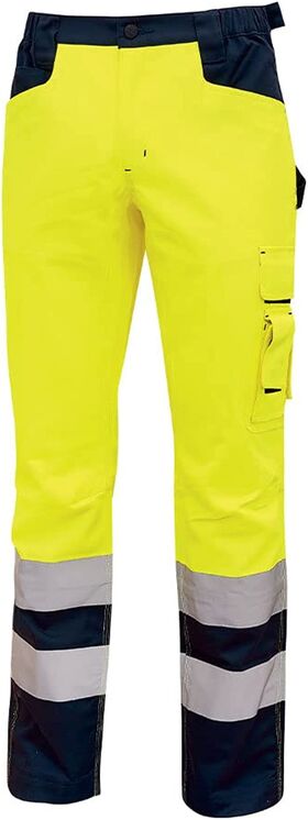 HL156YF - Pantaloni da lavoro alta visibilità U POWER Beacon Yellow Fluo - Abbigliamento da lavoro