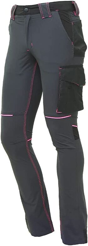 FU189GF - Pantaloni da lavoro Donna U POWER World GREY FUCSIA - Abbigliamento da lavoro