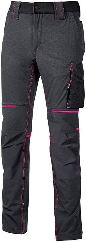 FU189GF - Pantaloni da lavoro Donna U POWER World GREY FUCSIA - Abbigliamento da lavoro