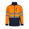 306006-61+19 - GIACCA GIUBBOTTO SOFT SHELL BICOLORE ALTA VISIBILITA' DA LAVORO BLU NAVY/ARANCIO FLUO - Abbigliamento da lavoro